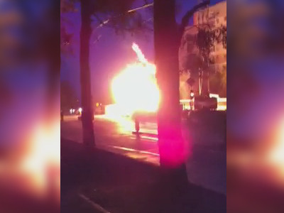 O conducta de gaze din Drumul Taberei a luat foc. Flacarile, cat un BLOC DE PATRU ETAJE. VIDEO
