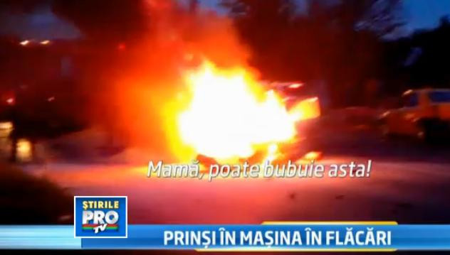 Accident violent in Capitala. Martorii s-au aruncat in flacari pentru a salva victimele. VIDEO