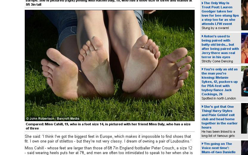 "Am cele mai mari picioare din Europa."Cu ce cosmar se confrunta fata de 19 ani cu picioare de urias