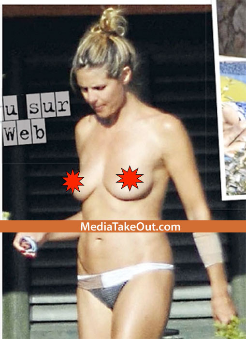 Poze intime cu Heidi Klum, publicate in Franta. Modelul: "Va dau in judecata". FOTO