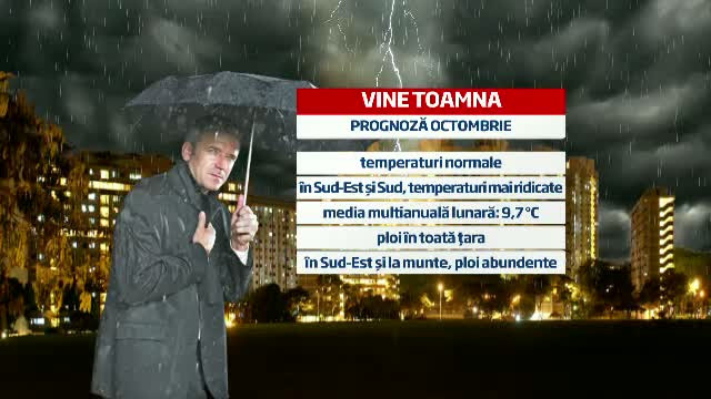 Precipitatii si temperaturi sub medie. Prognoza meteo pentru urmatoarele trei luni