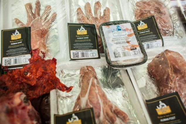 "Vand maini si alte parti componente ale trupului uman". Oferta macabra la o macelarie din Londra
