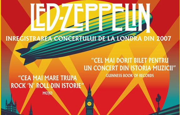 Filmul-concert "Celebration Day” al trupei Led Zeppelin va fi lansat in cinematografele din Romania