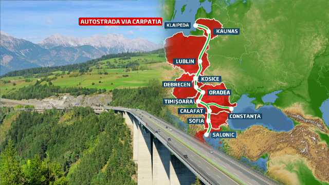 Via Carpatia, autostrada care ar urma sa uneasca trei mari si pentru care Romania nu are bani
