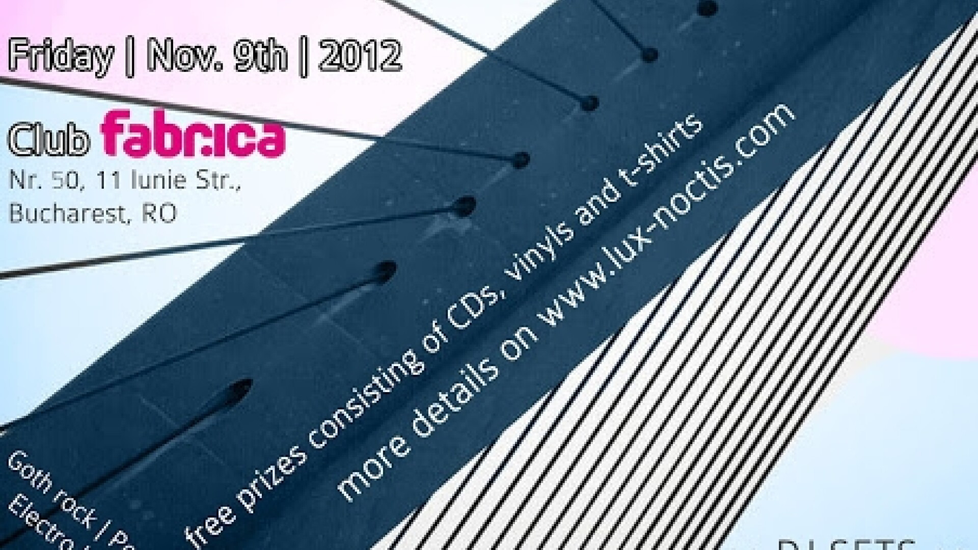 5 ani de Lux Noctis Party. Cea mai mare petrecere goth-rock din Romania: 9 noiembrie, club Fabrica