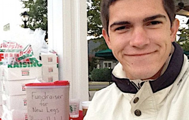 Un tanar care a crescut intr-un orfelinat din Romania vinde gogosi ca sa stranga bani pentru proteze