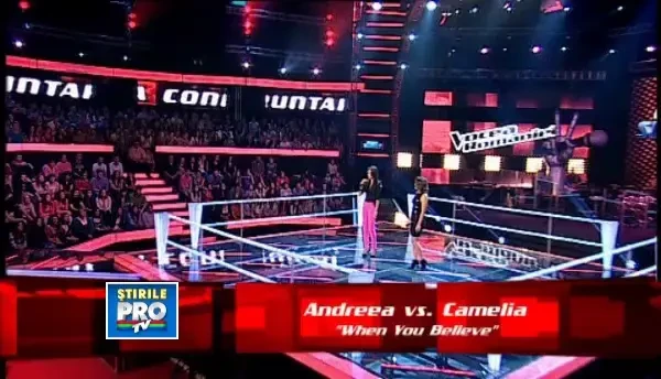 VOCEA ROMANIEI. Andreea Olariu vs Camelia Marinescu. Smiley: