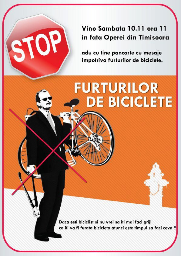 Protest impotriva furtului de biciclete. 100 de bikeri din Vestul tarii sunt asteptati la eveniment