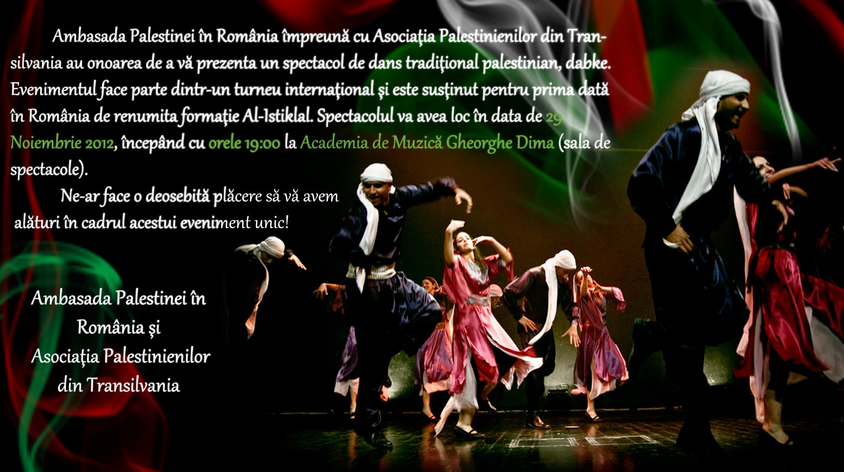 Dabke, dansul traditional din Palestina, prezentat in premiera la Cluj