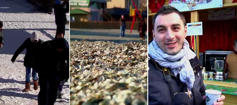 Ultima zi de toamna: Zapada in varf de munte, lume pe plaja la mare si targ de Craciun la Sibiu