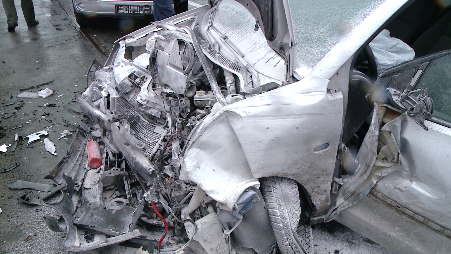 Carambol la iesirea din Timisoara. Cinci masini s-au ciocnit din cauza unui sofer neatent