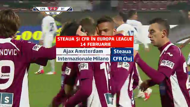 Steaua - Ajax si CFR - Inter Milano, in 16-imile Europa League.Cu cine vor juca daca ajung in optimi