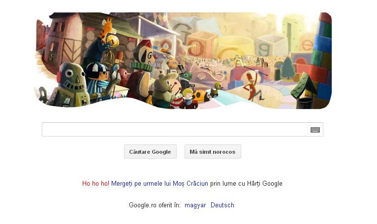 Google Doodle pe 24 decembrie 2012. Ce surpriza le-a pregatit motorul de cautare utilizatorilor