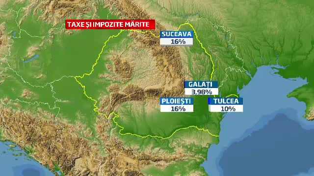 Taxele si impozitele, majorate in mai multe orase din tara.Romanii care vor plati si cu 16% mai mult