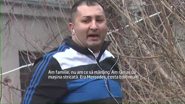 "N-am ce manca, reparati-mi Mercedesul". Un barbat a facut circ in fata unei companii de asigurari