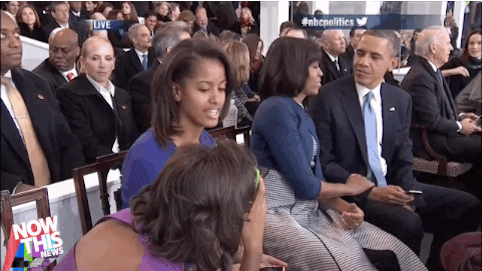 Imaginea care a devenit viral pe internet. Ce a facut fiica lui Obama intr-un moment romantic
