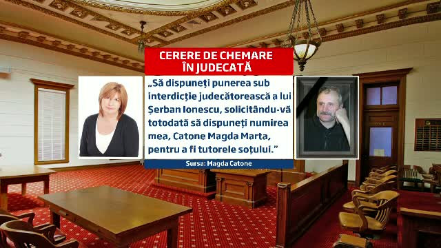 Cererea Magdei Catone de a decide pentru Serban Ionescu inca se judeca. "Vrea sa atace testamentul"