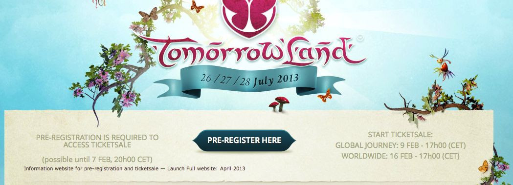 Tomorrowland, pre-inregistrarile si bilete.