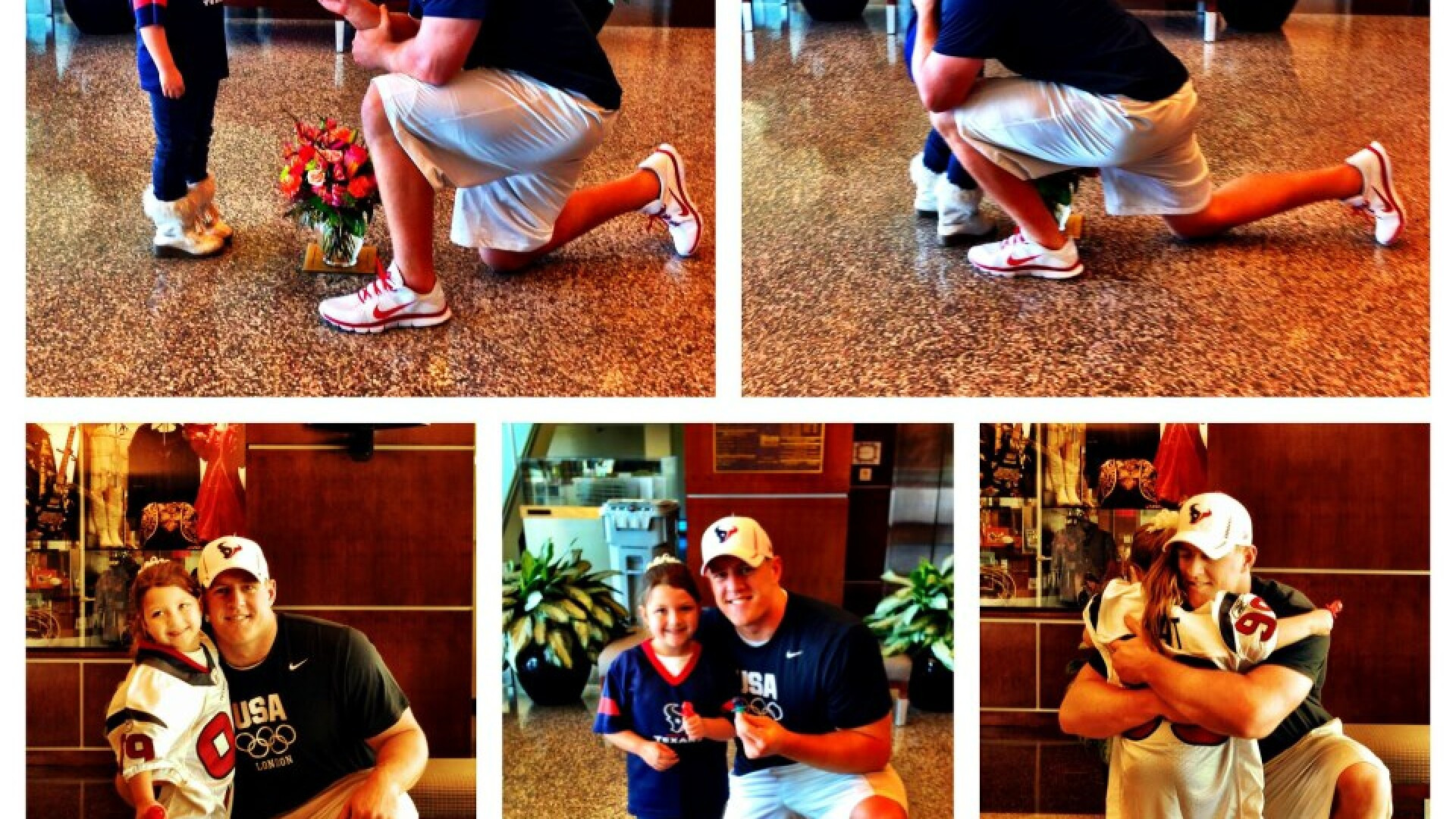 VIDEO. O fetita i-a facut o declaratie de dragoste unui fotbalist. Reactia lui este emotionanta