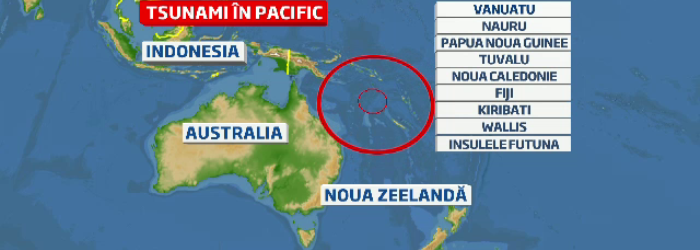 Cutremur cu magnitudinea 8 in insulele Salomon. Alerta de tsunami a fost ridicata dupa cateva ore
