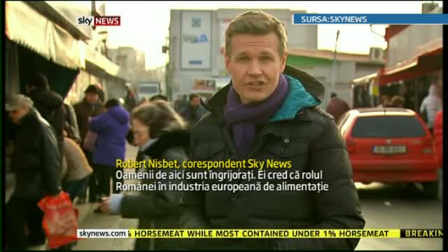 O echipa Sky News a venit in Romania pentru propria ancheta in scandalul carnii de cal din lasagna