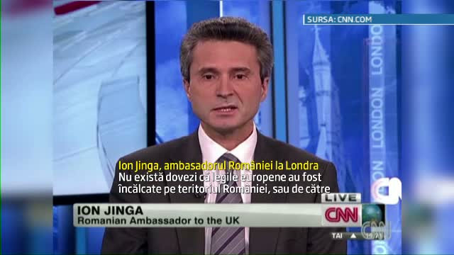 Ambasada: Pauzele lungi si cuvintele sacadate ale lui Jinga la CNN, din cauza problemelor tehnice