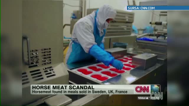 Britanicii fac verificari si la ei acasa, in scandalul carnii de cal.Un abator si o uzina, implicate