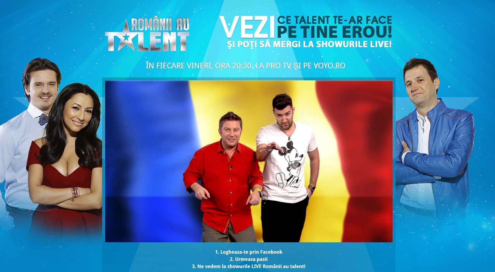 Afla de la Smiley si Pavel Bartos ce erou talentat esti, accesand romaniiautalent.stirileprotv.ro