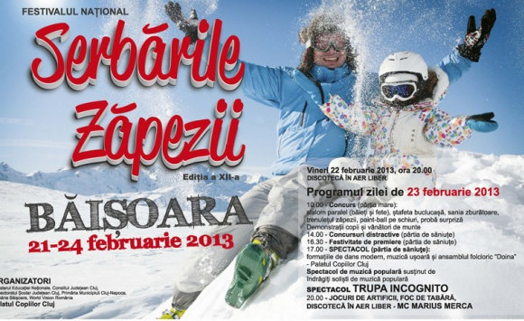 Elevi din 14 judete se intalnesc la Baisoara, la cea 12-a editie a Serbarilor Zapezii