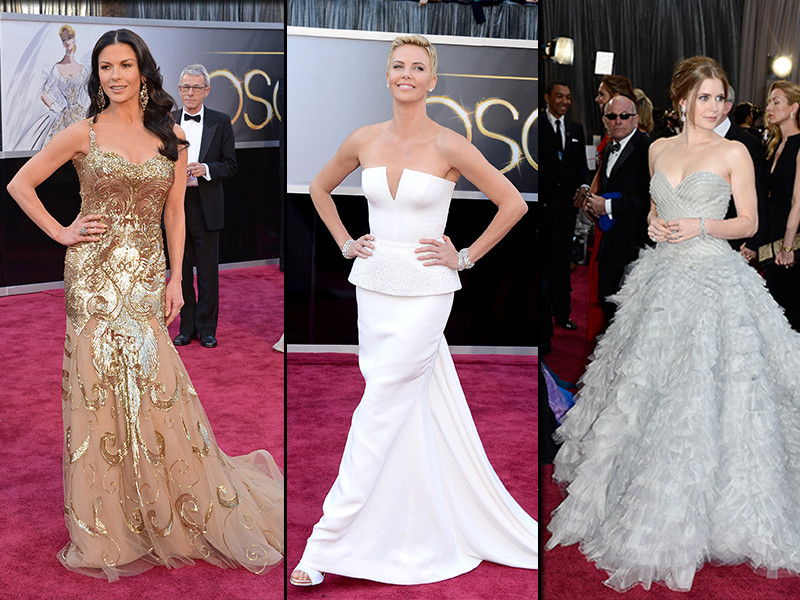 Oscar 2013. Nimeni nu a gafat pe covorul rosu. Vedetele au optat pentru culori pale, dar si metalice