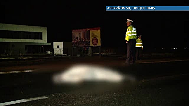 Accident cumplit pe DN59. Un barbat a fost calcat de doua masini si aruncat la aproape 20 de metri