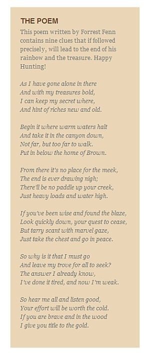 A citit intr-o poezie indicii despre o comoara ascunsa si a plecat sa o caute. Ce s-a intamplat