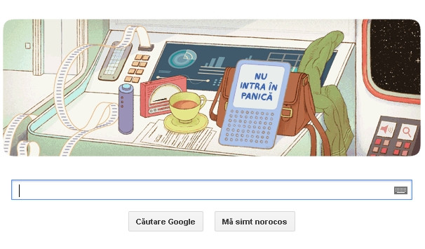 DOUGLAS ADAMS, sarbatorit de GOOGLE printr-un DOODLE, la 61 de ani de la nastere