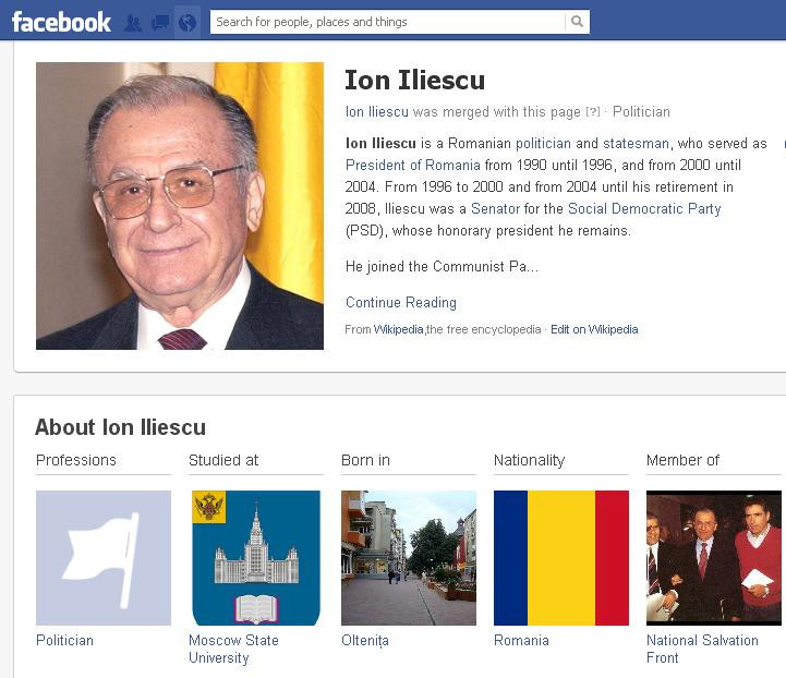 Vulpescu: Conturile de Facebook aparute pe numele lui Ion Iliescu sunt false, reprezinta o impostura