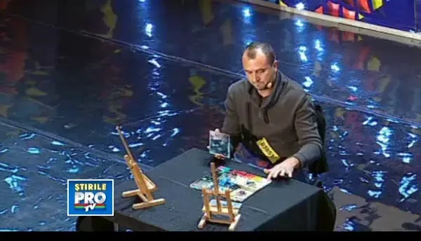 ROMANII AU TALENT. Petrica Hartescu i-a impresionat pe toti cu talentul sau de pictor. Esti special