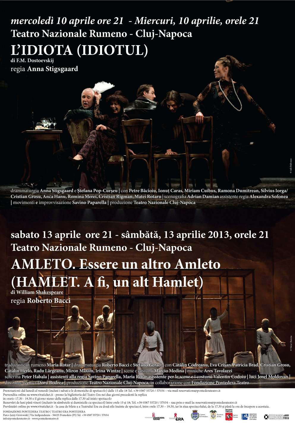 Doua productii ale Teatrului National din Cluj-Napoca, prezentate in premiera in Italia