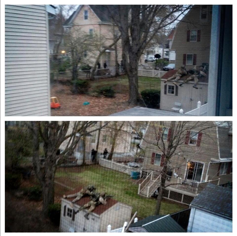 Boston, luptatori antitero stau pe case