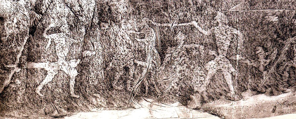 desene, piatra, Siberia