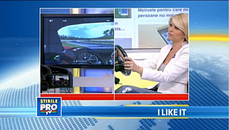 iLikeIT. Andreea Marinescu conduce un simulator auto construit de un roman din piese vechi