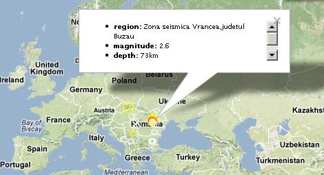 Cutremur cu magnitudinea de 3,8, inregistrat joi la 20:12, in zona Vrancea