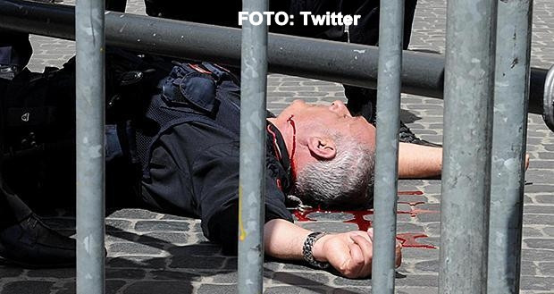 Impuscaturi in fata sediului Guvernului italian