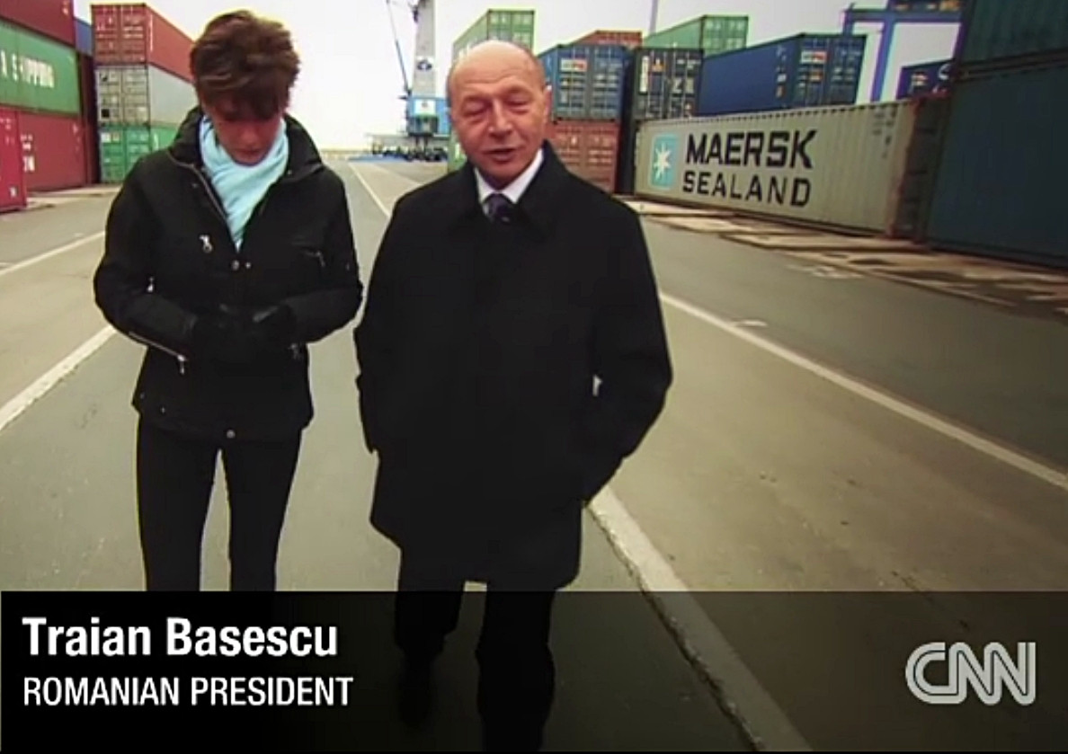 CNN difuzeaza, pe parcursul lunii mai, emisiunea cu Traian Basescu despre Portul Constanta. VIDEO