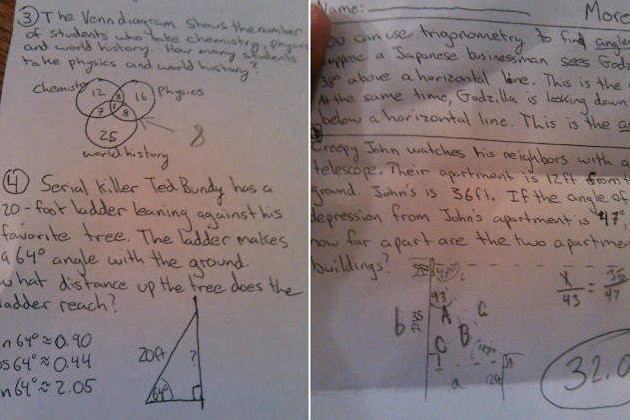 Un profesor de matematica din SUA a fost dat afara dupa ce le-a dat elevilor aceasta problema