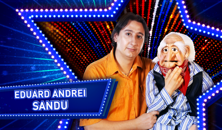 FINALA ROMANII AU TALENT. Eduard Andrei Sandu, omul cu 1000 de fete si voci in acelasi trup