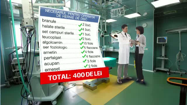 Lista de cumparaturi a bolnavului, inainte de operatie. Recuperarea sumelor e o lupta cu birocratia