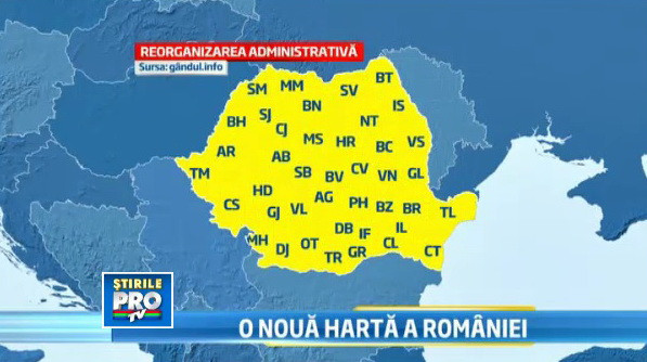 Romania ar putea fi impartita in 7 sau 8 regiuni. Care sunt acestea: VIDEO
