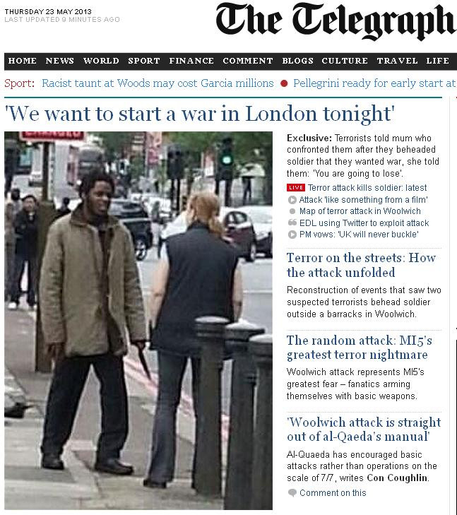 O femeie l-a sfidat pe unul din ucigasii militarului din Londra: "Nu era drogat sau beat, ci agitat"