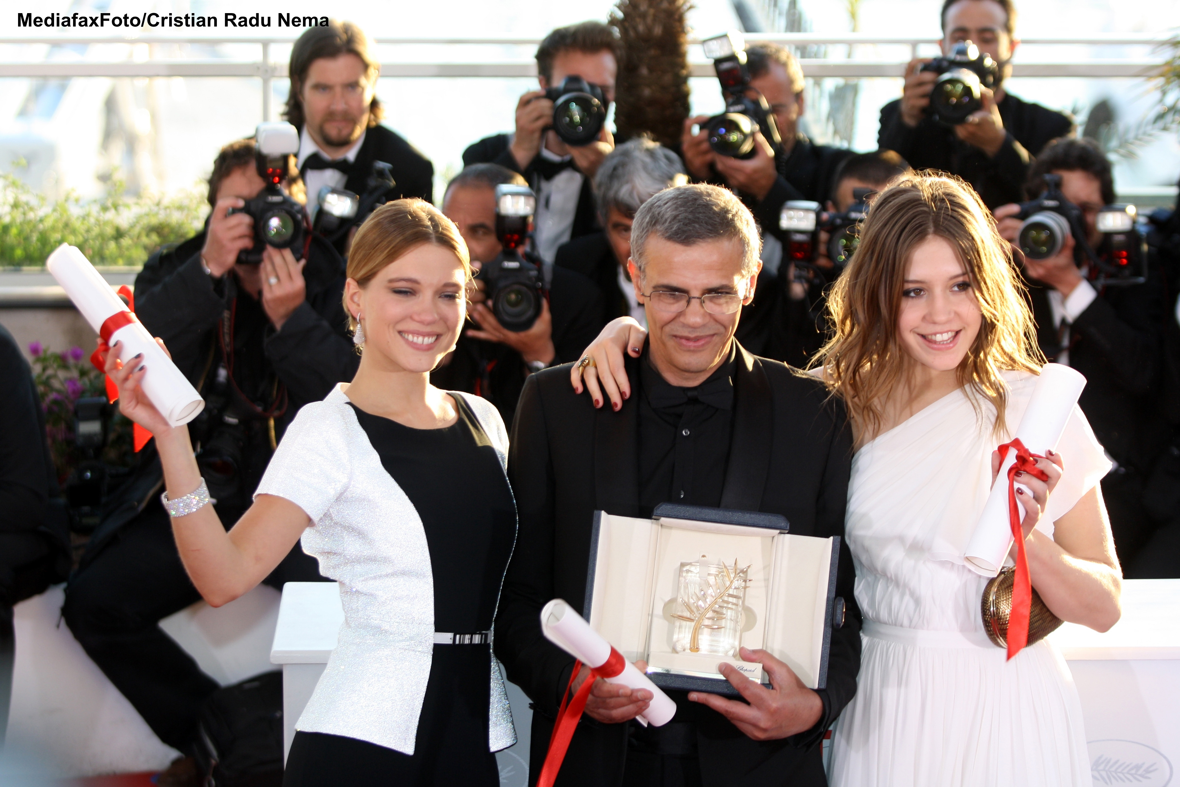Lea Seydoux, regizorul Abdellatif Kechiche, Adele Exarchopoulos