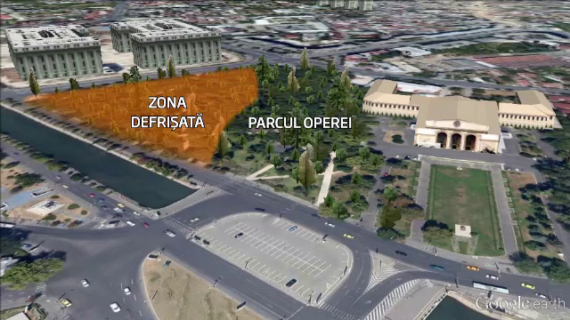 1,6 hectare din Parcul Operei, defrisate peste noapte pentru a face loc unor terenuri de tenis