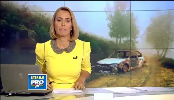 Doua cadavre carbonizate, gasite intr-o masina incendiata. Unul dintre ele era in portbagaj